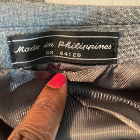 📸Bernhard Altmann Gray Men Suit Jacket Blazer Bronze Crescent Buttons 44 Long - Picture 4 of 17